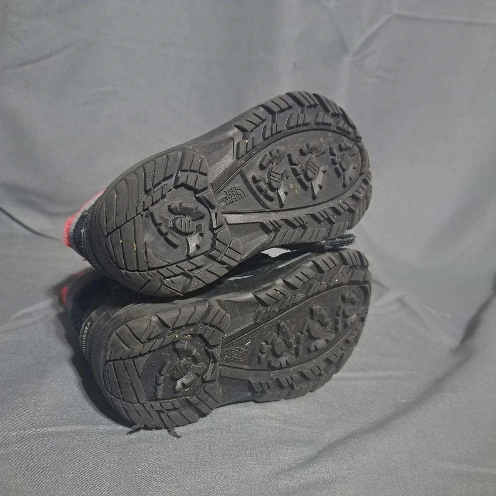 The North Face Toddler Sz 6 Alpenglow II Snow Boots‎ Black Red Lining Waterproof